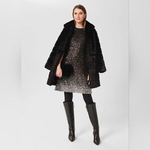 Hobbs London Sequin Cocktail Black Dress